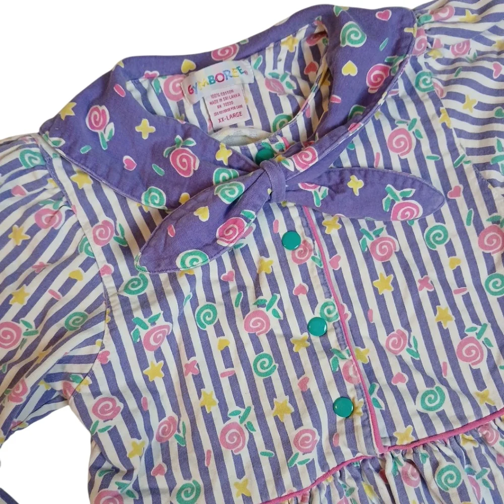 VTG 90's‎ Gymboree Girls XXL Fun Swirls Long Sleeve Dress